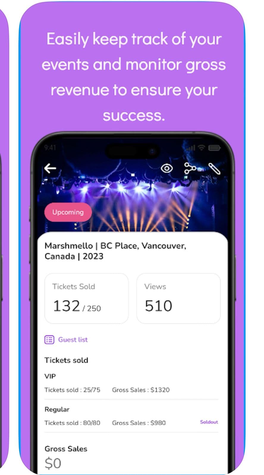 WeeIn event platform screenshot 2